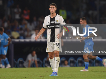 Alessandro Circati of Parma Calcio during the Serie A match between SSC Napoli and Parma Calcio at Stadio Diego Armando Maradona Naples Ital...