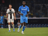 Romelu Lukaku of SSC Napoli during the Serie A match between SSC Napoli and Parma Calcio at Stadio Diego Armando Maradona Naples Italy on 31...