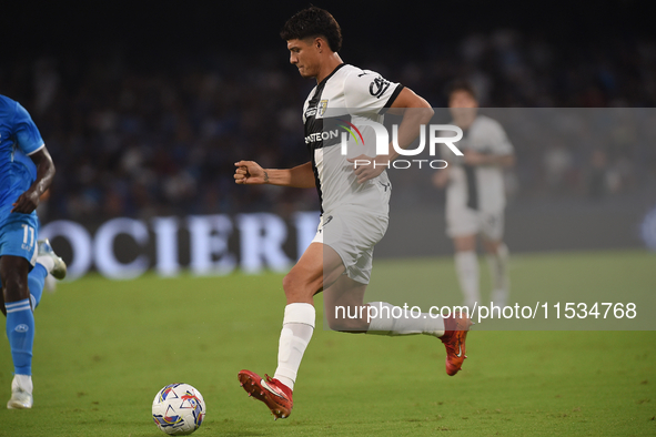 Yordan Osorio of Parma Calcio during the Serie A match between SSC Napoli and Parma Calcio at Stadio Diego Armando Maradona Naples Italy on...