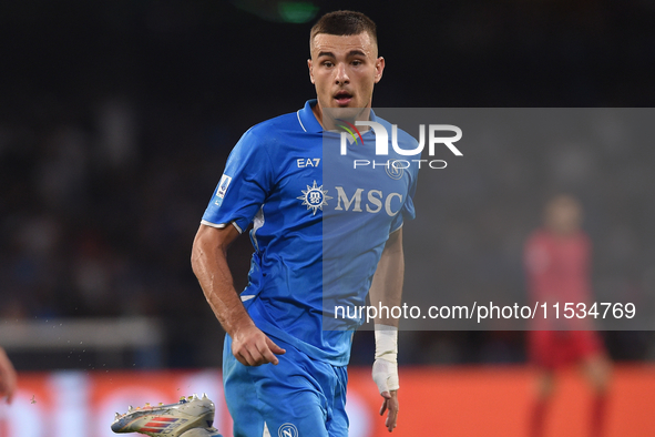 Alessandro Buongiorno of SSC Napoli during the Serie A match between SSC Napoli and Parma Calcio at Stadio Diego Armando Maradona Naples Ita...