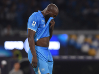 Romelu Lukaku of SSC Napoli during the Serie A match between SSC Napoli and Parma Calcio at Stadio Diego Armando Maradona Naples Italy on 31...