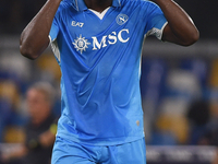 Romelu Lukaku of SSC Napoli during the Serie A match between SSC Napoli and Parma Calcio at Stadio Diego Armando Maradona Naples Italy on 31...