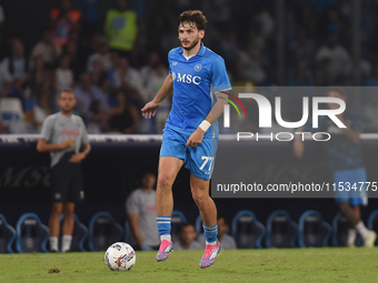 Khvicha Kvaratskhelia of SSC Napoli during the Serie A match between SSC Napoli and Parma Calcio at Stadio Diego Armando Maradona Naples Ita...