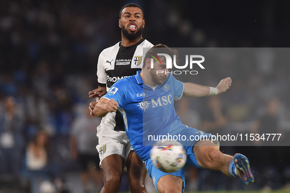 Khvicha Kvaratskhelia of SSC Napoli during the Serie A match between SSC Napoli and Parma Calcio at Stadio Diego Armando Maradona Naples Ita...