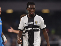 Woyo Coulibaly of Parma Calcio during the Serie A match between SSC Napoli and Parma Calcio at Stadio Diego Armando Maradona Naples Italy on...