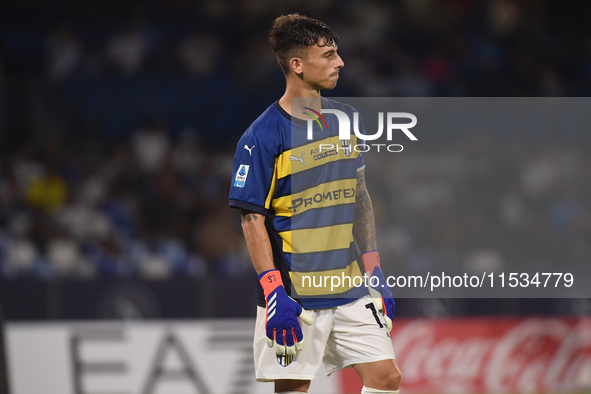 Enrico Delprato of Parma Calcio during the Serie A match between SSC Napoli and Parma Calcio at Stadio Diego Armando Maradona Naples Italy o...