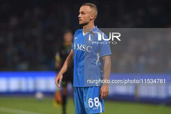 Stanislav Lobotka of SSC Napoli during the Serie A match between SSC Napoli and Parma Calcio at Stadio Diego Armando Maradona Naples Italy o...