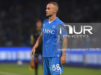 Stanislav Lobotka of SSC Napoli during the Serie A match between SSC Napoli and Parma Calcio at Stadio Diego Armando Maradona Naples Italy o...