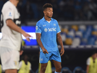 David Neres of SSC Napoli during the Serie A match between SSC Napoli and Parma Calcio at Stadio Diego Armando Maradona Naples Italy on 31 A...