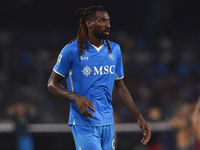 Andre-Frank Zambo Anguissa of SSC Napoli during the Serie A match between SSC Napoli and Parma Calcio at Stadio Diego Armando Maradona Naple...