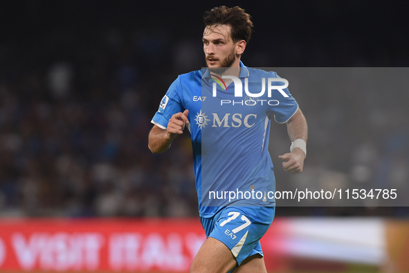 Khvicha Kvaratskhelia of SSC Napoli during the Serie A match between SSC Napoli and Parma Calcio at Stadio Diego Armando Maradona Naples Ita...