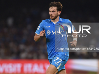 Khvicha Kvaratskhelia of SSC Napoli during the Serie A match between SSC Napoli and Parma Calcio at Stadio Diego Armando Maradona Naples Ita...