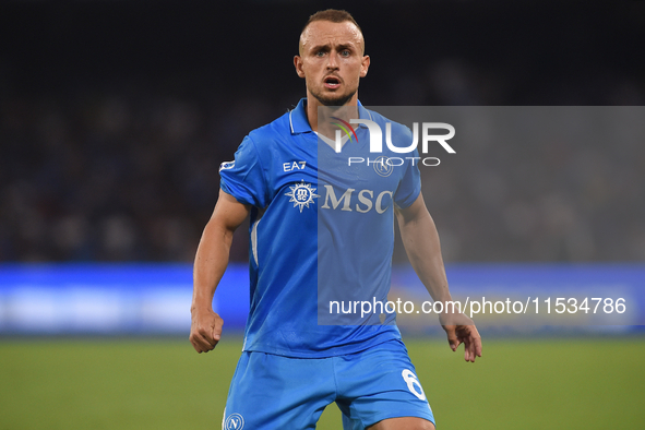 Stanislav Lobotka of SSC Napoli during the Serie A match between SSC Napoli and Parma Calcio at Stadio Diego Armando Maradona Naples Italy o...