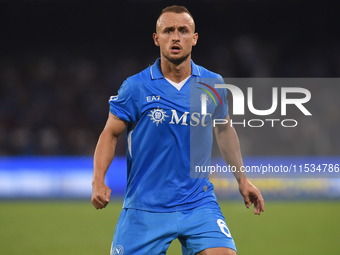 Stanislav Lobotka of SSC Napoli during the Serie A match between SSC Napoli and Parma Calcio at Stadio Diego Armando Maradona Naples Italy o...