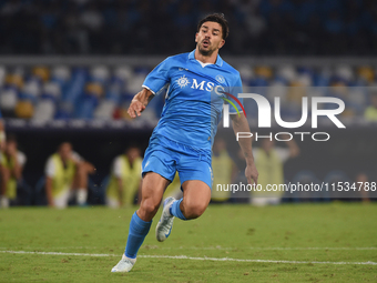 Giovanni Simeone of SSC Napoli during the Serie A match between SSC Napoli and Parma Calcio at Stadio Diego Armando Maradona Naples Italy on...