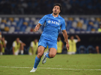 Giovanni Simeone of SSC Napoli during the Serie A match between SSC Napoli and Parma Calcio at Stadio Diego Armando Maradona Naples Italy on...