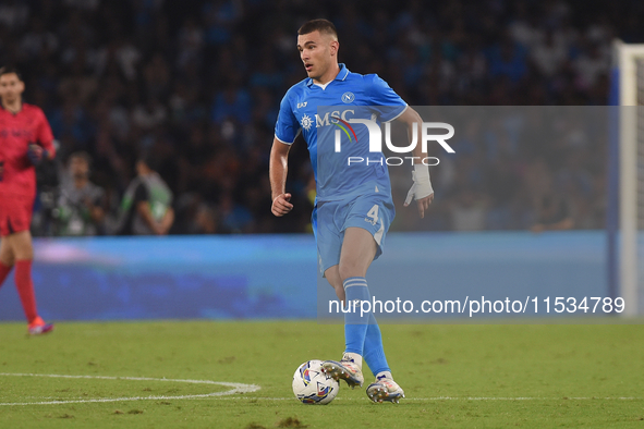 Alessandro Buongiorno of SSC Napoli during the Serie A match between SSC Napoli and Parma Calcio at Stadio Diego Armando Maradona Naples Ita...