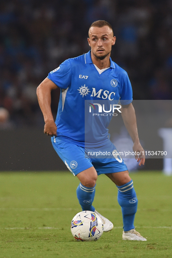 Stanislav Lobotka of SSC Napoli during the Serie A match between SSC Napoli and Parma Calcio at Stadio Diego Armando Maradona Naples Italy o...