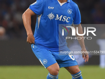 Stanislav Lobotka of SSC Napoli during the Serie A match between SSC Napoli and Parma Calcio at Stadio Diego Armando Maradona Naples Italy o...