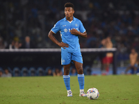 David Neres of SSC Napoli during the Serie A match between SSC Napoli and Parma Calcio at Stadio Diego Armando Maradona Naples Italy on 31 A...