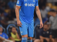 Amir Rrahmani of SSC Napoli during the Serie A match between SSC Napoli and Parma Calcio at Stadio Diego Armando Maradona Naples Italy on 31...