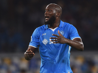 Romelu Lukaku of SSC Napoli during the Serie A match between SSC Napoli and Parma Calcio at Stadio Diego Armando Maradona Naples Italy on 31...