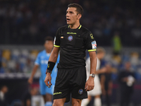 Referee Paride Tremolada during the Serie A match between SSC Napoli and Parma Calcio at Stadio Diego Armando Maradona Naples Italy on 31 Au...