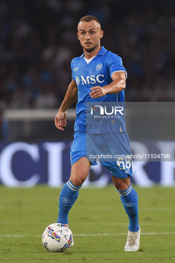 Stanislav Lobotka of SSC Napoli during the Serie A match between SSC Napoli and Parma Calcio at Stadio Diego Armando Maradona Naples Italy o...