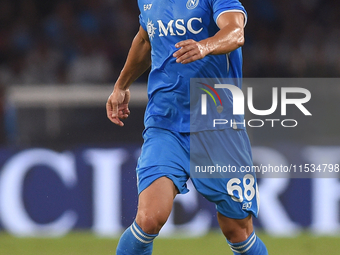 Stanislav Lobotka of SSC Napoli during the Serie A match between SSC Napoli and Parma Calcio at Stadio Diego Armando Maradona Naples Italy o...