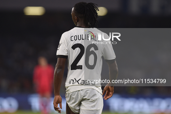 Woyo Coulibaly of Parma Calcio during the Serie A match between SSC Napoli and Parma Calcio at Stadio Diego Armando Maradona Naples Italy on...