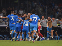 Andre-Frank Zambo Anguissa of SSC Napoli celebrates with team mates after scoring during the Serie A match between SSC Napoli and Parma Calc...