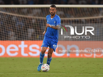 Leonardo Spinazzola of SSC Napoli during the Serie A match between SSC Napoli and Parma Calcio at Stadio Diego Armando Maradona Naples Italy...