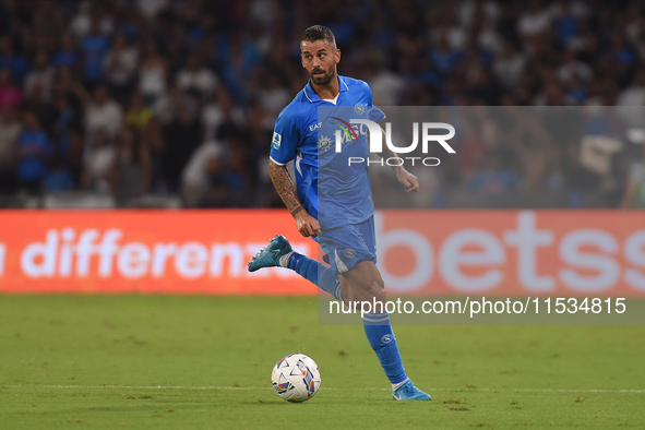 Leonardo Spinazzola of SSC Napoli during the Serie A match between SSC Napoli and Parma Calcio at Stadio Diego Armando Maradona Naples Italy...