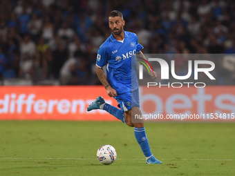 Leonardo Spinazzola of SSC Napoli during the Serie A match between SSC Napoli and Parma Calcio at Stadio Diego Armando Maradona Naples Italy...