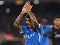 Giovanni Di Lorenzo of SSC Napoli applauds fans at the end of the Serie A match between SSC Napoli and Parma Calcio at Stadio Diego Armando...