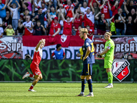 FC Utrecht player Can Bozdogan celebrates the goal. The score is 2-1 during the match between Utrecht and Twente at Stadium Galgenwaard for...