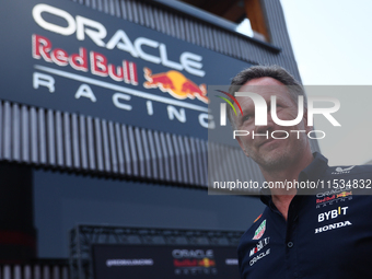 Christian Horner before the Formula 1 Italian Grand Prix at Autodromo Nazionale di Monza in Monza, Italy on September 1, 2024. (