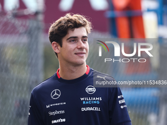 Franco Colapinto of Williams before the Formula 1 Italian Grand Prix at Autodromo Nazionale di Monza in Monza, Italy on September 1, 2024. (