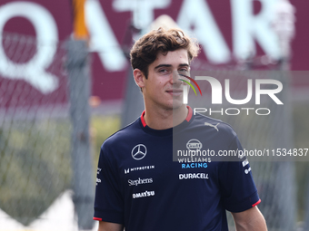 Franco Colapinto of Williams before the Formula 1 Italian Grand Prix at Autodromo Nazionale di Monza in Monza, Italy on September 1, 2024. (