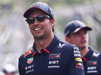 Sergio Perez of Red Bull Racing before the Formula 1 Italian Grand Prix at Autodromo Nazionale di Monza in Monza, Italy on September 1, 2024...