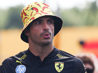 Carlos Sainz of Ferrari before the Formula 1 Italian Grand Prix at Autodromo Nazionale di Monza in Monza, Italy on September 1, 2024. (