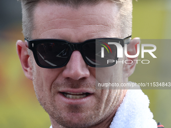 Nico Hulkenberg of Haas before the Formula 1 Italian Grand Prix at Autodromo Nazionale di Monza in Monza, Italy on September 1, 2024. (