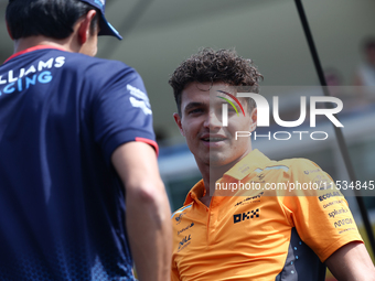 Lando Norris of McLaren before the Formula 1 Italian Grand Prix at Autodromo Nazionale di Monza in Monza, Italy on September 1, 2024. (