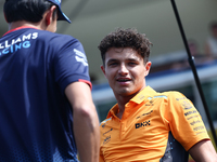 Lando Norris of McLaren before the Formula 1 Italian Grand Prix at Autodromo Nazionale di Monza in Monza, Italy on September 1, 2024. (