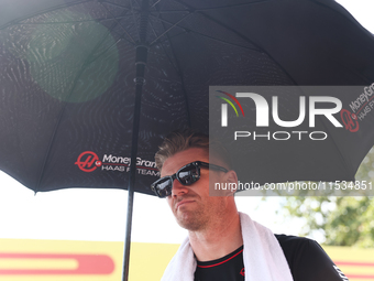 Nico Hulkenberg of Haas before the Formula 1 Italian Grand Prix at Autodromo Nazionale di Monza in Monza, Italy on September 1, 2024. (