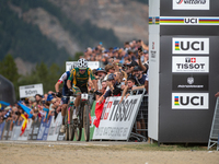 Alan Hatherly of South Africa participates in the UCI Mountain Bike World Championships Men in Pal Arinsal, Andorra, on September 1, 2024. (