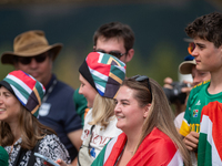 South African fans attend the UCI Mountain Bike World Championships Men Under 23 Race in Pal Arinsal, Andorra, on September 1, 2024. (