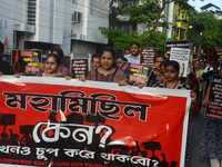 Activists of the women's organization named 'Night is Ours' protest during a nationwide strike by doctors to condemn the rape and murder of...