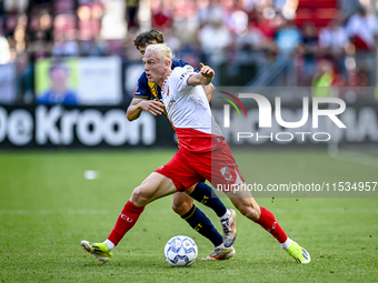 FC Utrecht player Kolbeinn Finnsson plays during the match between Utrecht and Twente at Stadium Galgenwaard for the Dutch Eredivisie 4th ro...