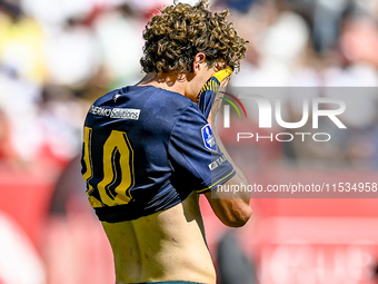 FC Twente player Sam Lammers participates in the match Utrecht vs. Twente at Stadium Galgenwaard for the Dutch Eredivisie 4th round season 2...